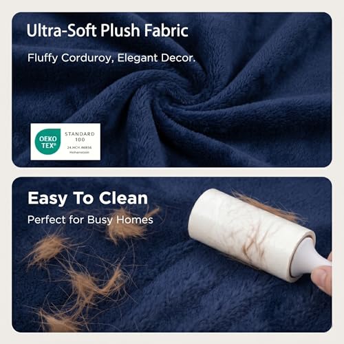 Image of Faux Fur Dog Bed Covers - Ultra Soft Rose Velvet, Removable & Washable, Cozy & Durable,Large Pet Bed Cover Only (No Filling) - Gray, (Sherpa Blue, 36 inch L x 24 inch W x 4 inch Th)