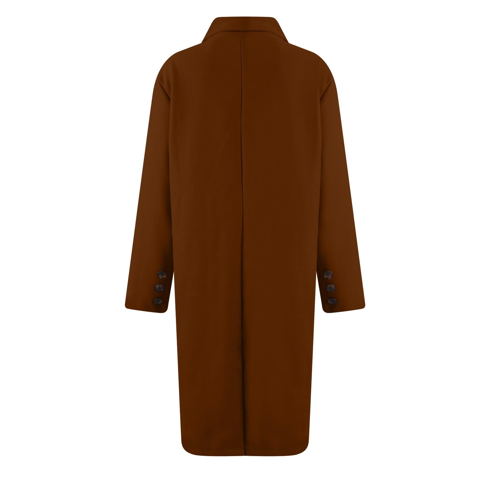 Wintermantel Damen Elegant Wollmantel Lang Winterjacke Mit Knöpfen