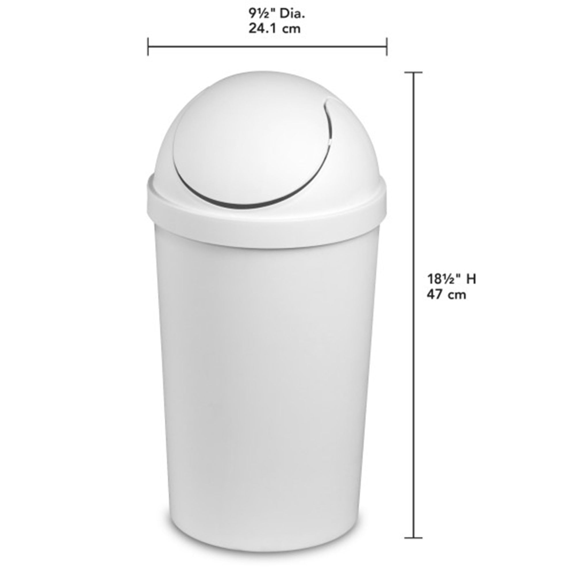 Sterilite White 12 Qt Swing-Top Wastebasket : Amazon.ca: Home