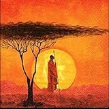 massai krieger Lunch-Servietten auch für Servietten-Technik und basteln geeignet