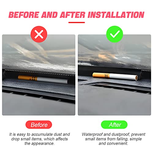 Car Dashboard Seal Strip, 5.2Ft 6.6Ft Rubber Seal Protector Guard Strip, Car Dustproof Sound Insulation Slit Strip For Dashboard Windshield, Edges Filling Trim Weatherstrip For Cars Trucks (6.56 Ft) #TOP3