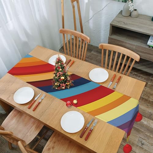 Chemin de table en lin à rayures colorées : protège et décore votre table - 8