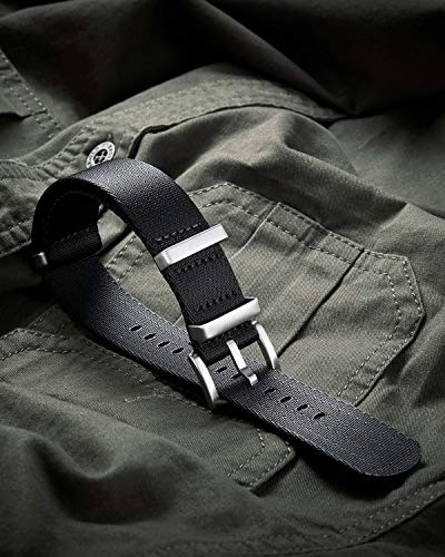 Image of BINLUN Nylon Watch Band Thick G10 Premium Ballistic Nylon Multicolor Replacement Watch Straps with Silver /Black Stainless Steel Buckle for Men Women 18mm 20mm 22mm 24mm