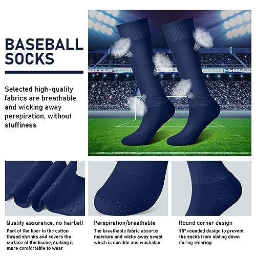 Image of Zhanmai Baseball Belt and Socks Combo, Adjustable Elastic Belt and Softball Socks, Multiple Sizes for Youth Boys Girls, Adult