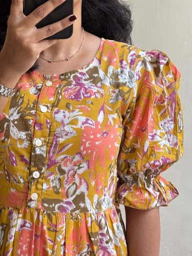 Image of Women's Rayon Printed Anarkali Kurta for Women and Girls, Regular Wear