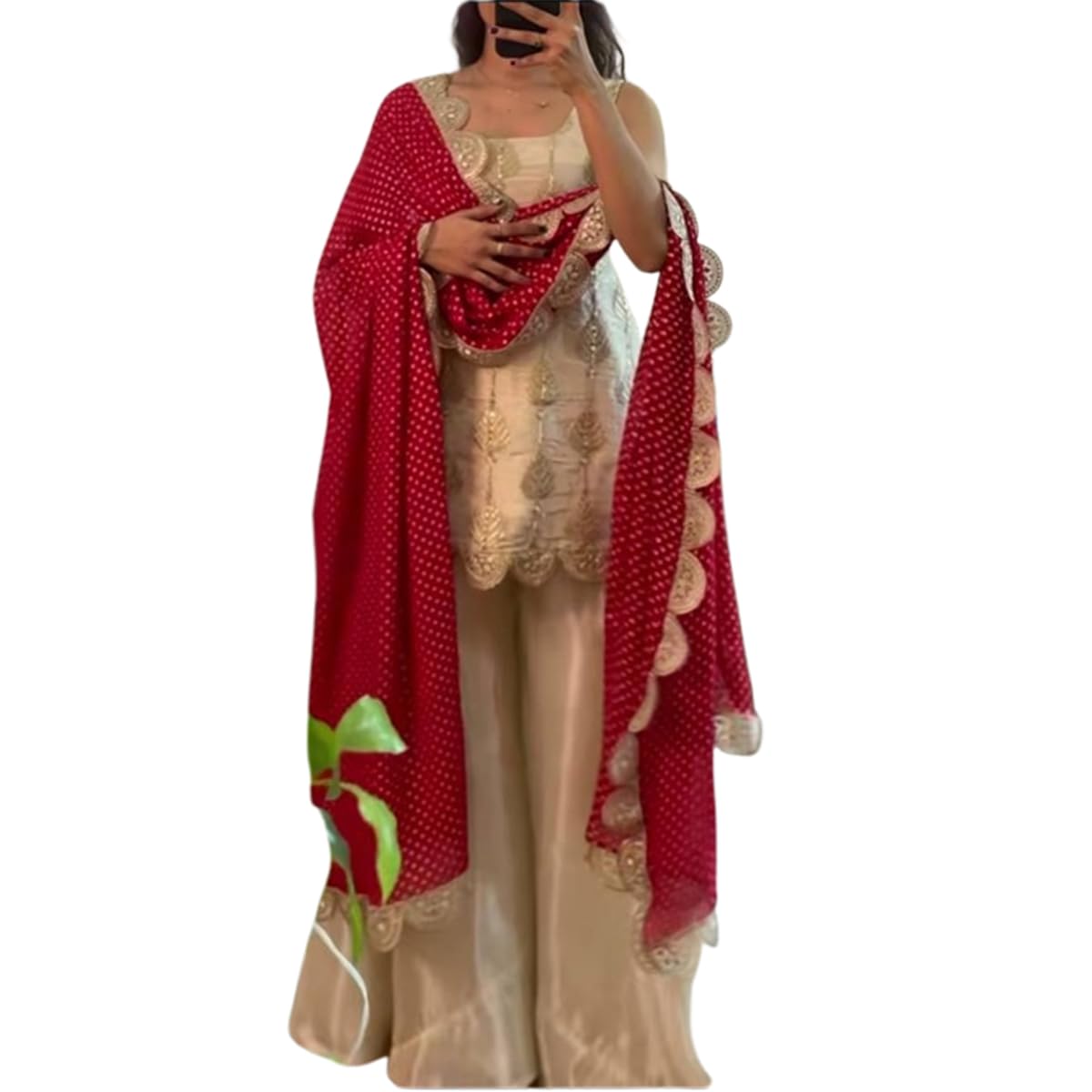 Women's Pure Silk Fully Stitched Anarkali Gown With Dupatta And Plazzo kurti with dupatta with Plazzo Pant With Dupatta Black2 Colour SF261-34-ver