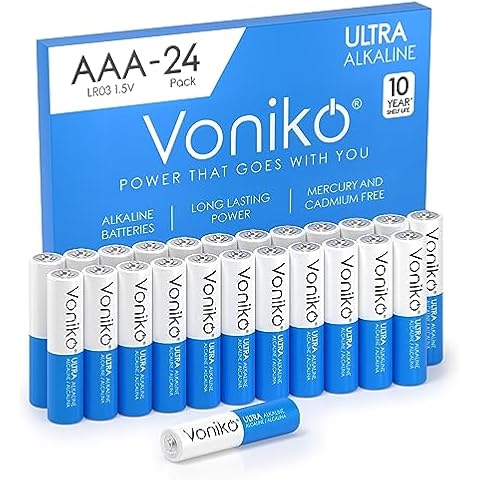 Voniko - Premium Grade AAA Batteries - 24 Pack - Alkaline Triple A Battery - Ultra Long-Lasting, Leakproof 1.5v Batteries - 10-Year Shelf Life Cover