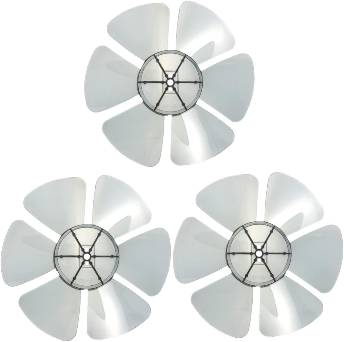 DOITOOL 3pcs Household Silent Fan Blades Replacement Leaves Plastic Accessories for Table and Pedestal Fans Low Noise Design Fit for Continuous
