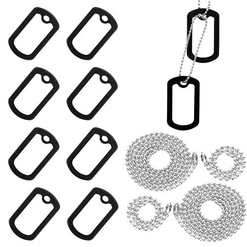 Peacetream 10 Pack Dog Tag Silencers Dog Tag Protector & Silicone Cover with 4 Chains for Noise Reduction and Scratch Prevention on Pet Collars Perfect for Active Dogs or Multi-Pet Households