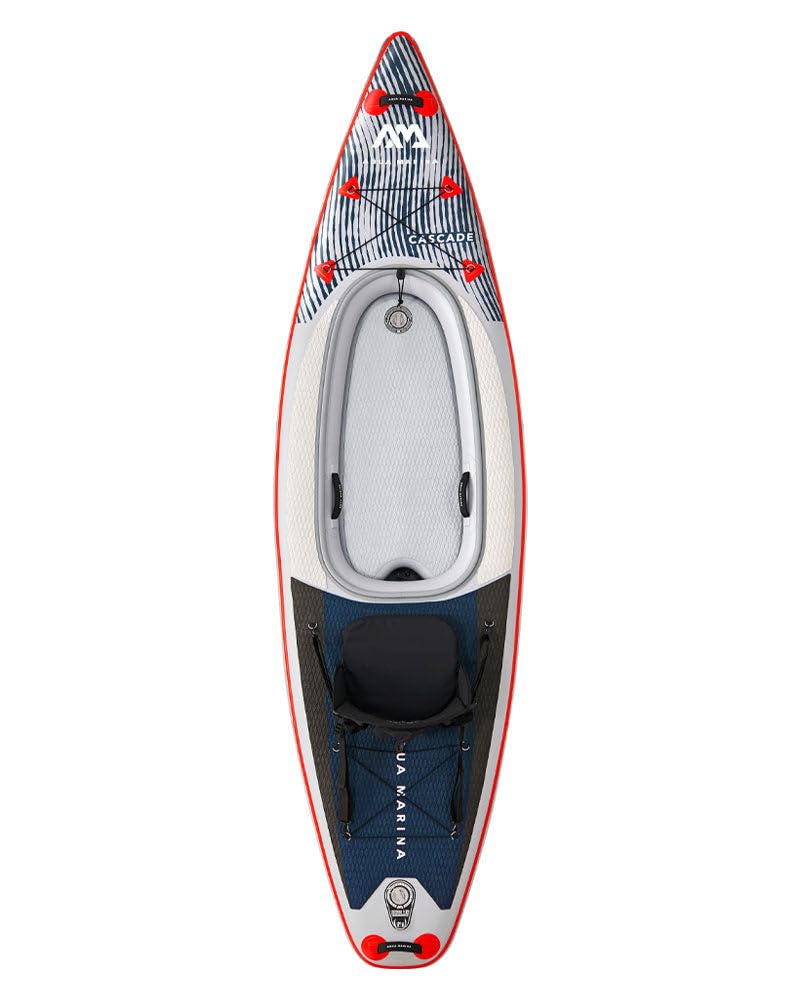 Aqua Marina Kaskadowa, wszechstronna nadmuchiwana deska do wiosłowania SUP i kajak hybrydowy, długość 340 cm, szary/czerwony