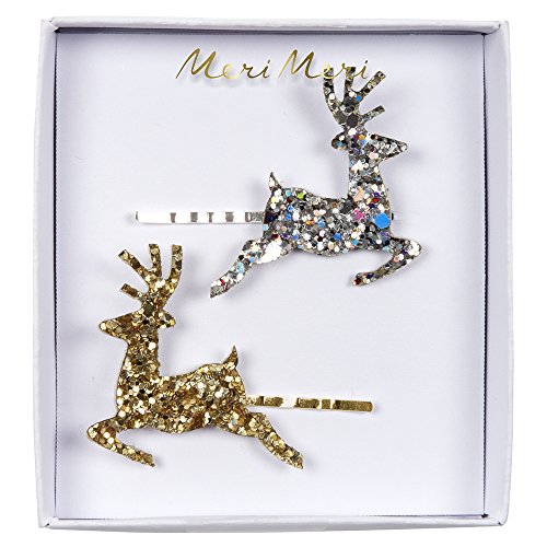 Meri Meri, Holiday Hair Clips, Hair Slides - Reindeer