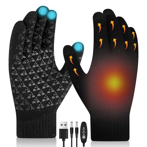 USB-beheizte Handschuhe für Männer und Frauen, rutschfeste...