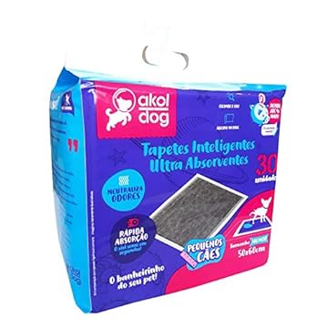 Tapete Higiênico De Carvão Para Cães Akol Dog 60x50cm 30un