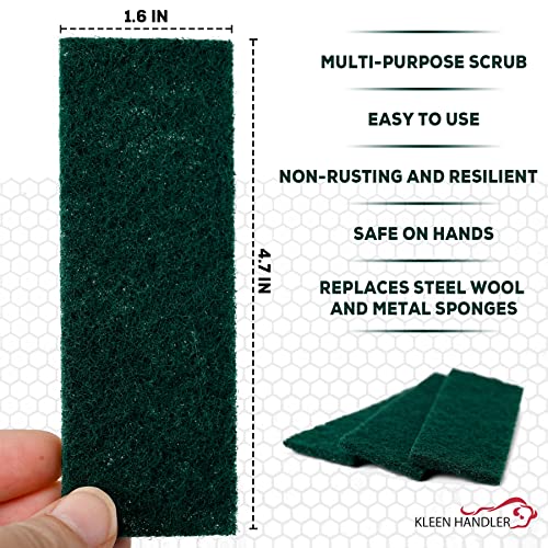 Image of Kleen Handler 60 Pcs Slicer EZ Scrub Pad - Electric Blade Cleaning Tool, Deli Slicing Machine Cleaner, Clean Mandolin Slicer Safely, Small Scrub Pads (Pack of 60)