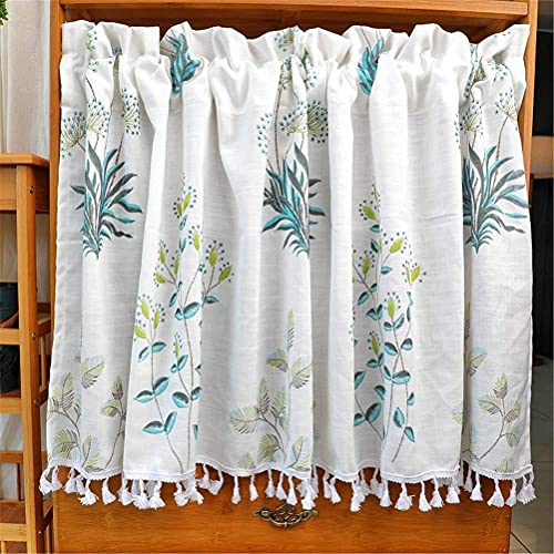 Cortinas de café estilo rústico blanco de 90x60 cm para ventanas de cocina 3