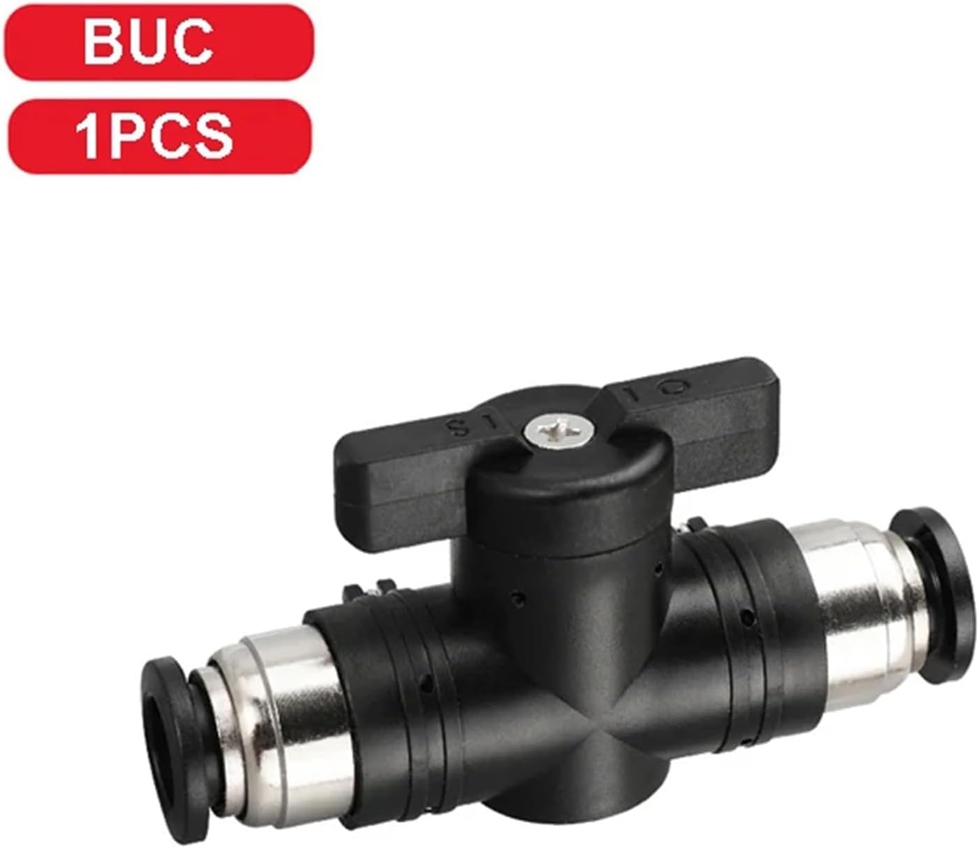 Pneumatics Throttle Valve Speed Control Hose Fitting Connector Pneumatic Fittings Adjust LSA/HVFF/BUC 4mm 6mm 8mm 10mm 1Pcs(BUC,10mm)
