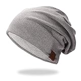 Joomouney Beanie Mütze Herren Damen Warme Plüsch Herbst Wintermütze Slouch Mützen Weich und Bequem Strickmütze