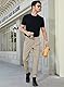 Elegancity Herren Anzughosen Khaki Einfarbig Business Chino Hose Regular Fit Bundgummi Anzughose Lang Mit Tashce L