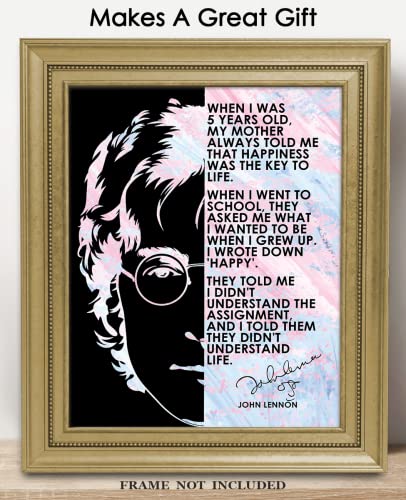 Buzz Unplugged Inspirational Wall Art Poster: "They Didn'T Understand Life" John Lennon thumb #2