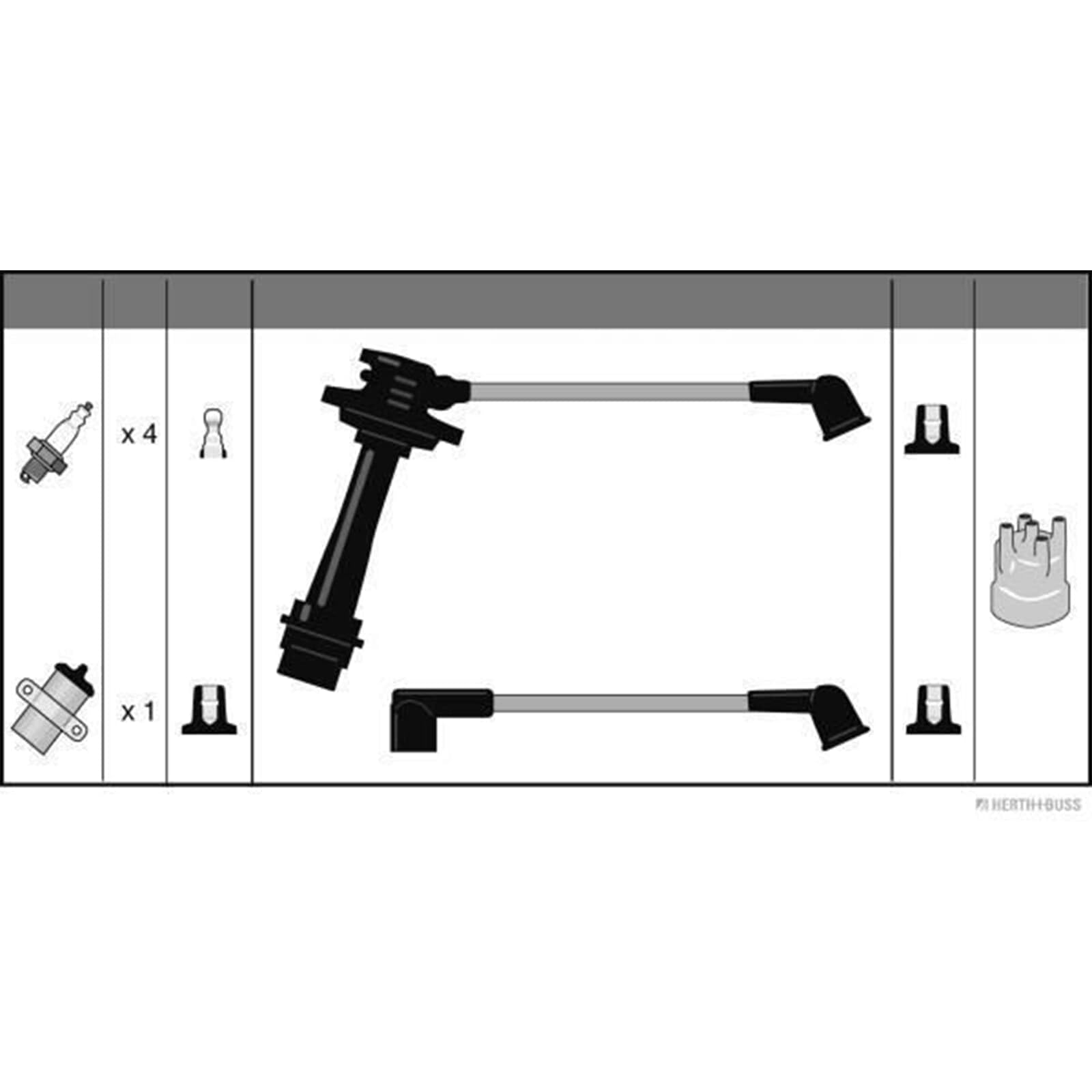 Herth+Buss Jakoparts J5388003 Set cavi ad alta tensione, candele | Compatibile con: SUZUKI SWIFT I, SWIFT II Schrägheck
