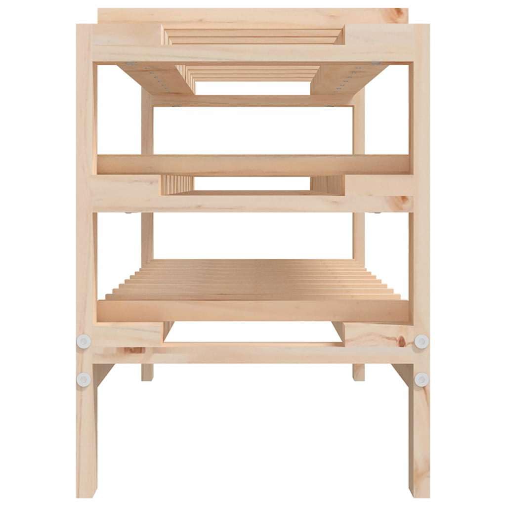 Botellero de madera de pino para 30 botellas de vino, 109,5 x 30 x 42 cm