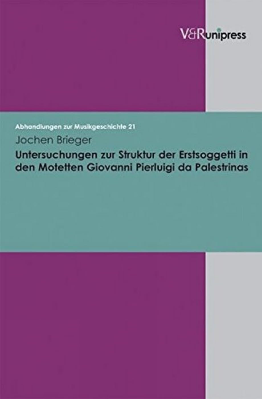 Structure Erstsoggetti Palestrina livre analyse motets musique de la Renaissance