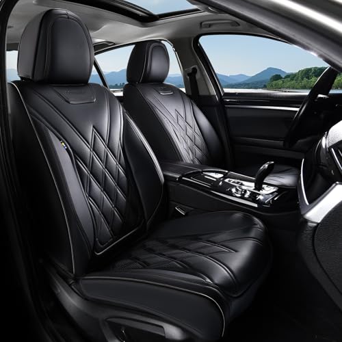 Image of Coverado Car Seat Covers, Front Covers for Cars, Car Seat Cover Front Seats, Car Seat Protector Waterproof, Leather Car Seat Cushion, Universal Interior Covers Seat Protectors for Most Cars
