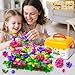 Novaluki Flower Garden Building Toys for Toddler 3 4 5 6 7 Years Old, DIY Stacking Toys with Storage Box, Kids STEM Preschool Educational Toy, Christmas Birthday Gift for Girls Ages 3-5