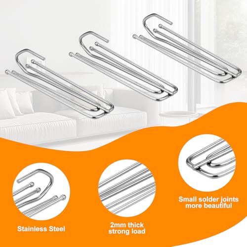 60 Stück Gardinenhaken Metall,mit 4 Zinken Pinch Vorhang Haken Edelstahl,für IKEA Vorhang Haken,Gardinenhaken Edelstahl,Faltenhaken für Gardinen für Gardinen und Vorhangringe Schienen