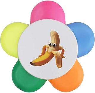Azeeda 'Funny Banana Face' Flower Shape Highl...