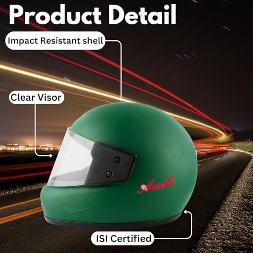 Image of Sage Square Audi Full Face Clear Visor Helmet | ISI Certified | High Standard Safety | Extra Comfort & Stylish