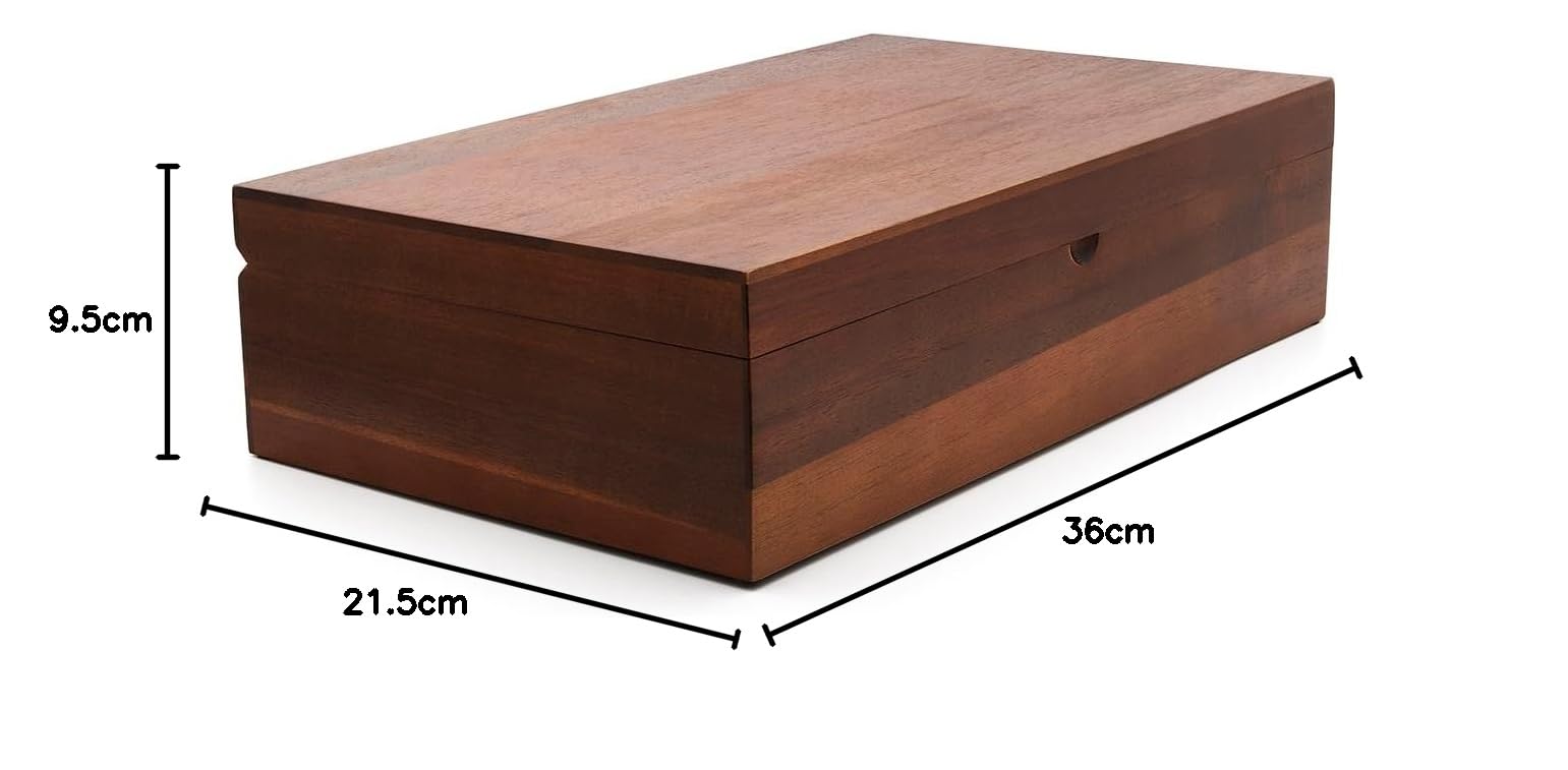 Bredemeijer - Caja de té con 6 latas y cuchara dosificadora de té acacia