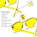 WearMe Pro Colorful One Piece Transparent Round Sunglasses | Fun Rimless Glasses for Women and Men | Retro Festival Sunnies