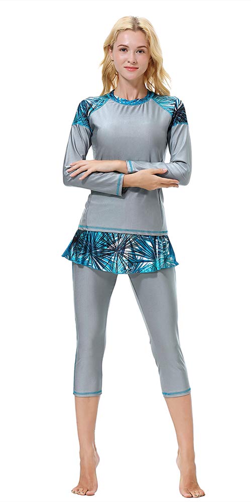 Nuova Tuta da Surf Modest Swimwear per Donna Donna Bambina Bambino UPF 50+ Costume da Bagno Musulmano Islamico Modesto Burkini Muslim Swimsuits