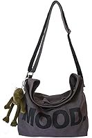 Sumleno Vintage Canvas Messenger Bag - Alt Emo Goth Punk Crossbody Shoulder Satchel Harajuku Grunge Boho Handbag