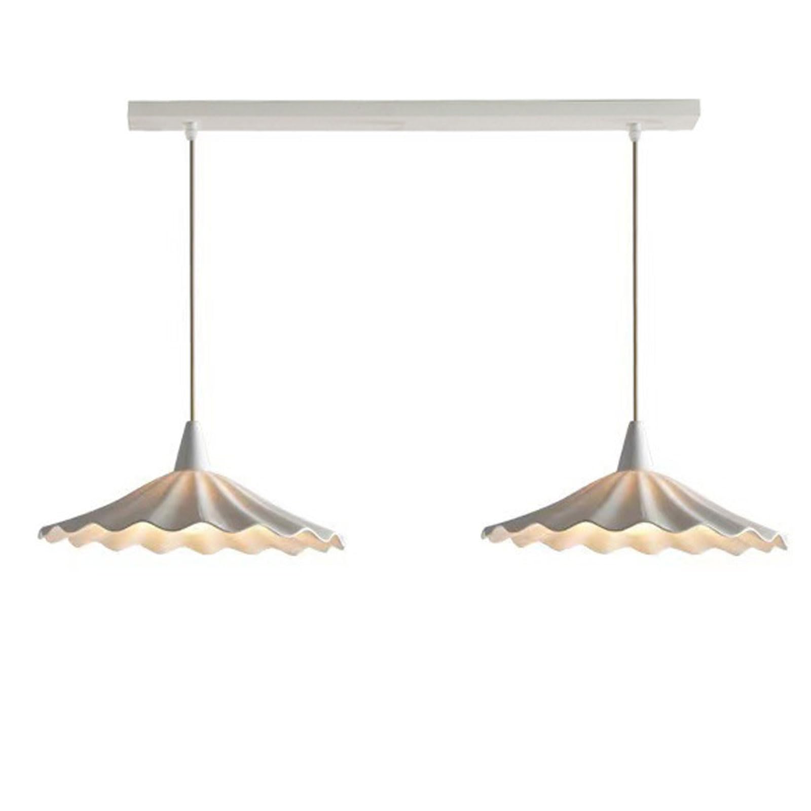 RSZCSMO Creative Ceramic Pleated Pendant Light 11.81in E26 Single Head Pendant Light Suitable for Bedside, Bar Counter, Living Room