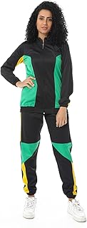 CAESAR Womens Women's two-piece sports tracksuit with a half neck and a zipper in the front Women's two-piece sports tracksuit with a half neck and a zipper in the front (pack of 2)