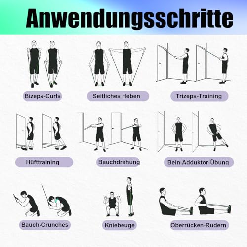 Image of WHATAFIT Resistance Bands, Exercise Bands,Resistance Bands for Working Out, Work Out Bands with Handles for Men and Women Fitness, Strength Training Home Gym Equipment