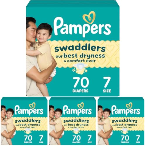 Image of Pampers Swaddlers Diapers, Size 6 (23-44 lbs), 16 Count, Hypoallergenic, Absorbent, Keeps Baby Dry and Comfortable, Skin Safe Disposable Baby Diaper (Pack of 4)