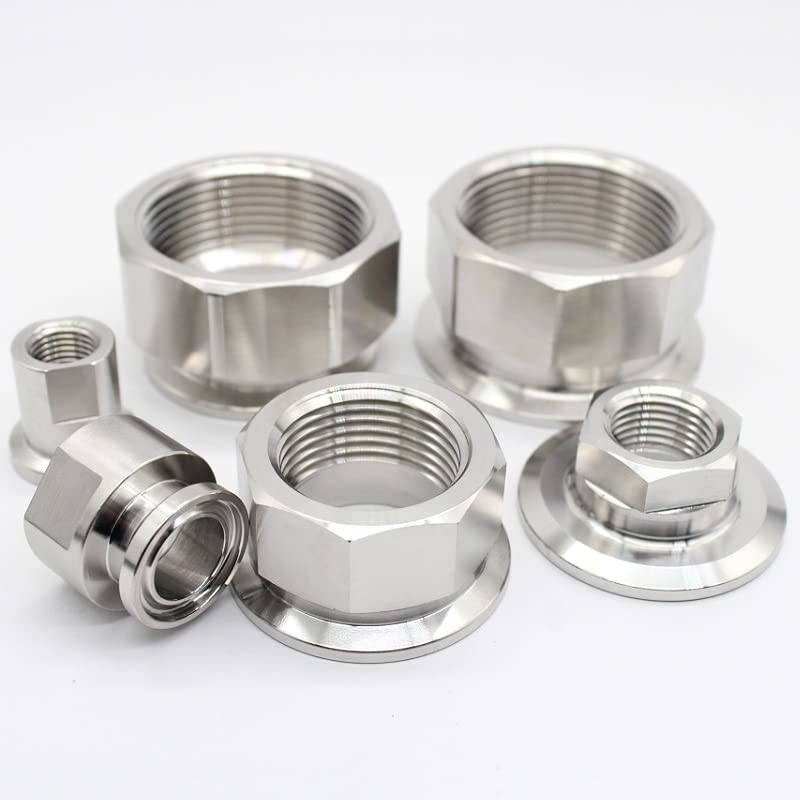 1/4 "a 2" in acciaio inossidabile 25.4mm 50.5mm 64mm 77.5mm BSPT Adattatore femmina esagonale TC Parti femminili SS304-1 pac, TC 64mm, 2"