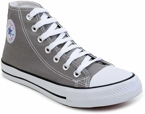 TRACES Stylish Trendy Lightweight Canvas Casual High Top Sneaker Shoes for Boys & Mens