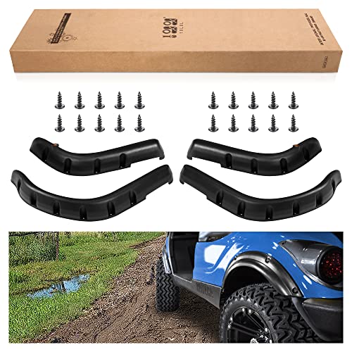 WORLD 9.99 MALL Golf Cart Fender Flares Front and Rear for EZGO RXV 2008-Up with Mounting Hardware (Set of 4)