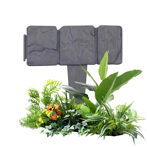Cerca de jardín de piedra - estaca decorativa artificial - borde paisaje de piedra | para césped al aire libre retención patio mantillo terraza