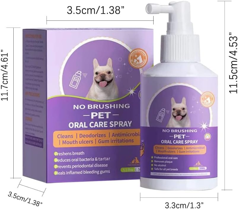 Miniatura 7 de Pet Clean - Aerosol de dientes para perros, gatos, no requiere cepillado, refresca el aliento, previene el sarro de placa, espray natural para el