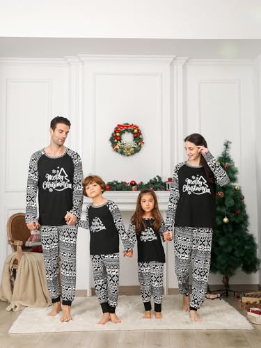 Christmas Pajamas Set for Family, Funny Matching Christmas Elements Printed Pjs Sets Xmas Pajama for Adults4