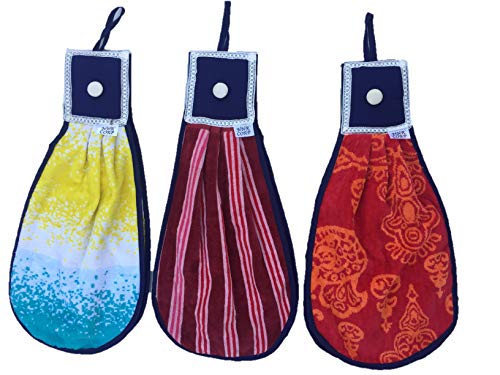 NNR Kitchen Hanging Towel Napkins,Set of 3 Pcs_Super Absorbant, Double Sided