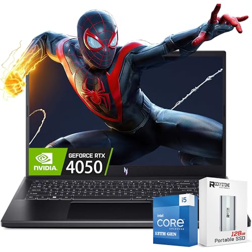 Image of acer Nitro V 15 Gaming Laptop, Intel 8-Core i5-13420H(Beat i7-1355U), 15.6 inch FHD IPS Display, NVIDIA GeForce RTX 4050, 64GB DDR5 RAM, 2TB SSD, W /128GB Portable SSD, Windows 11 Home