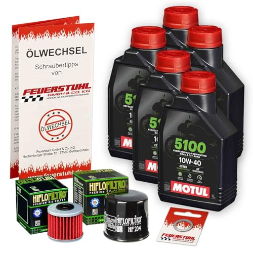 Öl & Ölfilter für Honda CRF 1000 L Africa Twin DCT, 2017-2019 (SD06), Ölwechsel Set 10W-40 ESTER Motoröl + HiFlo Filter + Dichtring(e)