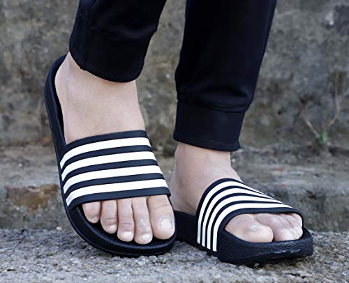 Image of AADI Men's Synthetic Leather Daily Casual Sliders /Flip Flop & Slippers