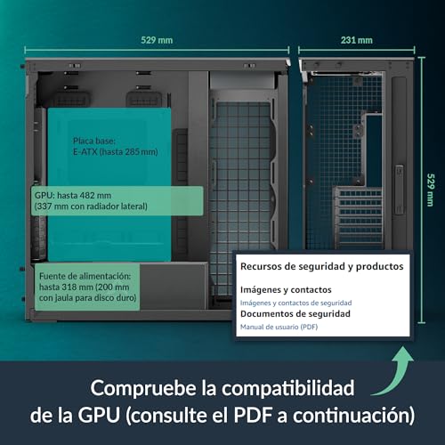 Caja de PC para setup gaming minimalista ARCTIC Xtender VG con cristal de espejo 5